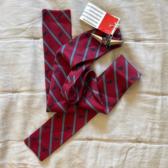Vintage American Airlines flight attendant scarf and wings - Picture 1 of 2